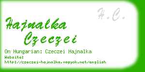 hajnalka czeczei business card